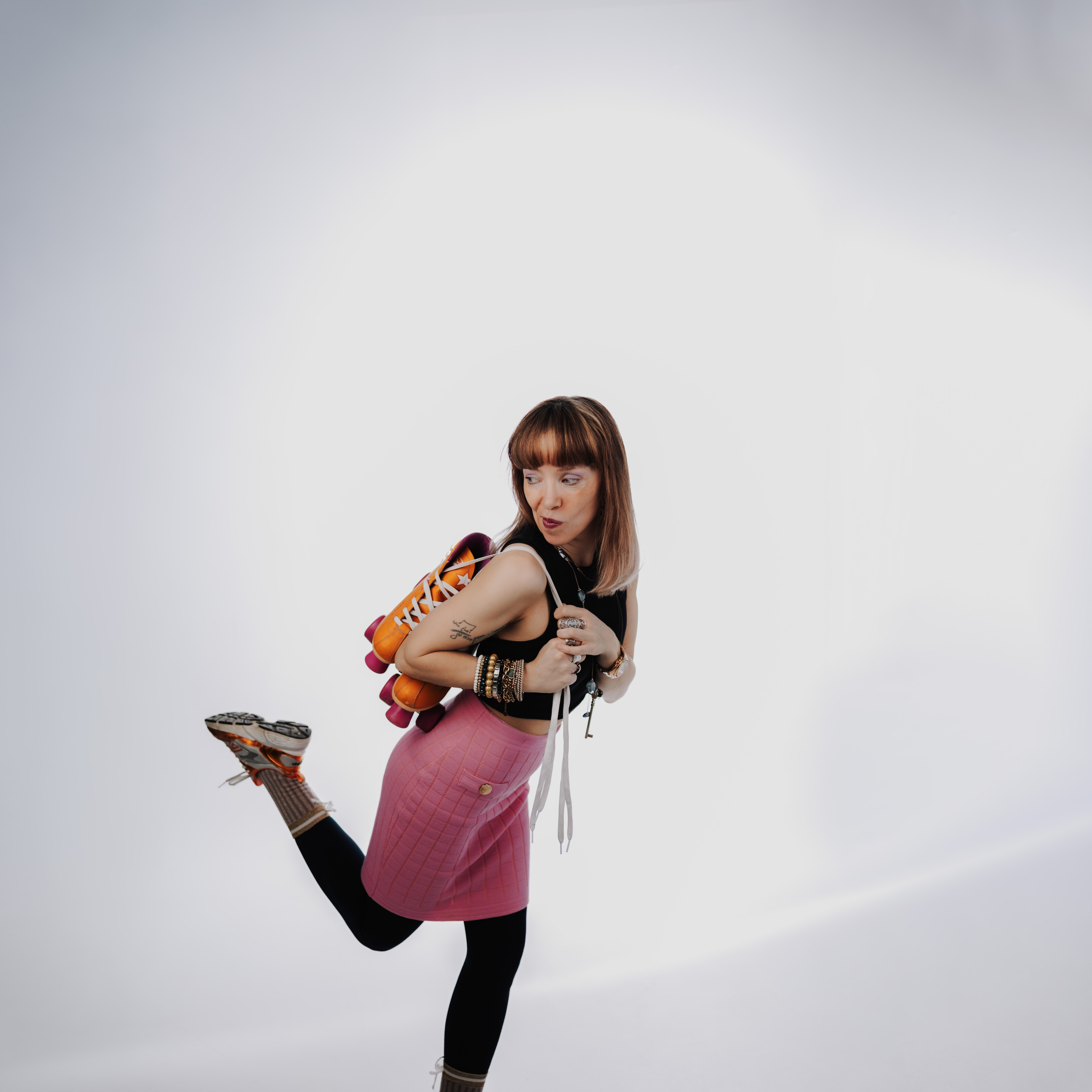 miam mit Rollerskates